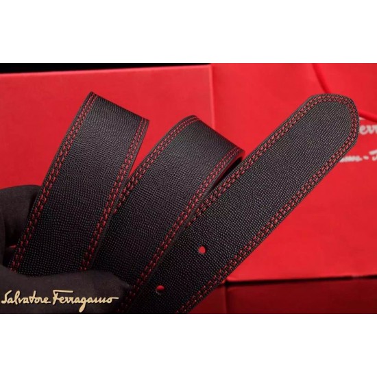 Ferragamo Special Edition Adjustable Leather Double Gancini Buckle Belt 005-SFM-T1277