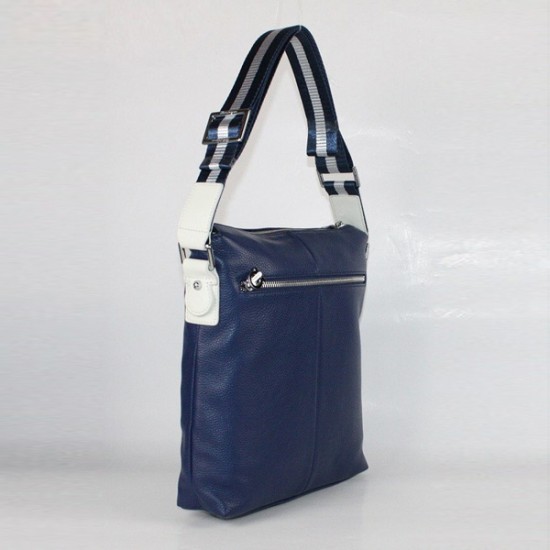 Ferragamo Blue Leather Vintage Messenger Bag-SFM-T2964