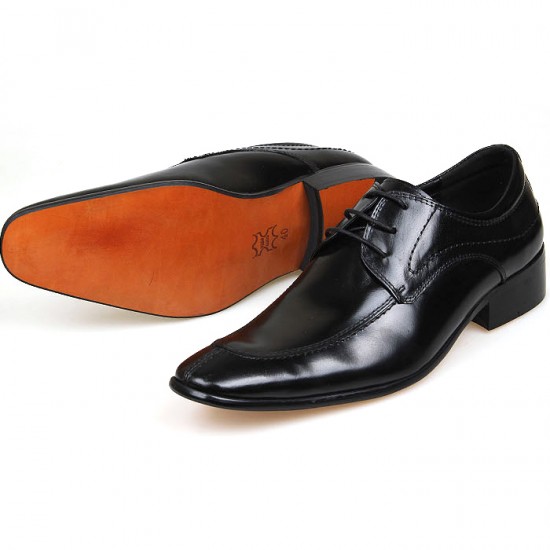 Ferragamo Aiden Patent Leather Lace-up Shoes Black-SFM-T2349
