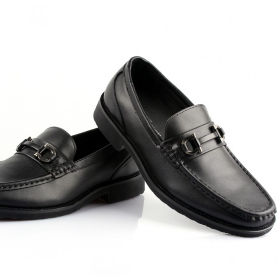 Ferragamo Master Loafer Shoes Black-SFM-T3146