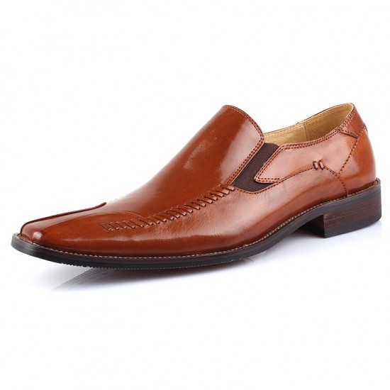 Ferragamo Brown Leather Ariston Oxfords Shoes-SFM-T2373