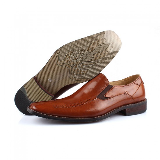 Ferragamo Brown Leather Ariston Oxfords Shoes-SFM-T2373