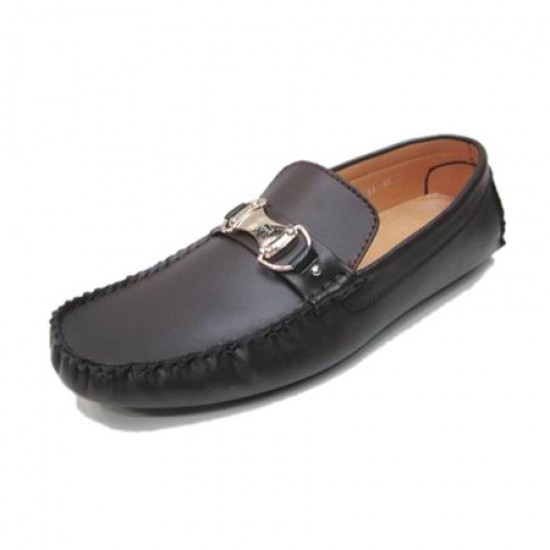 Ferragamo Magnifico Leather Casual Shoes Brown-SFM-T2416