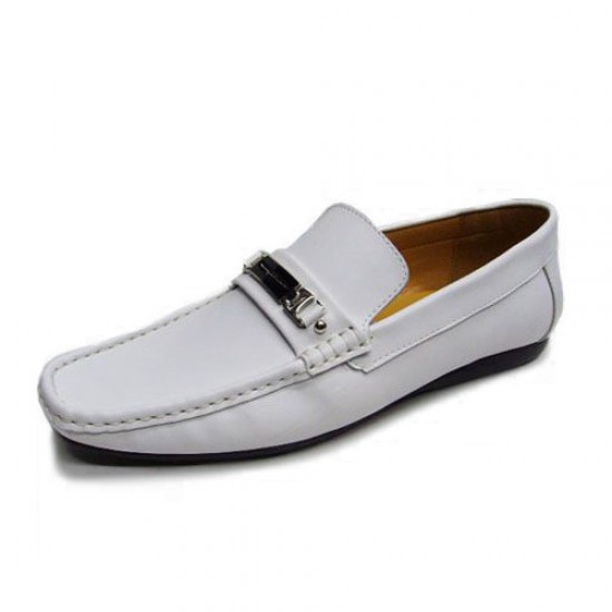 Ferragamo Shoes Loafers Destin Leather White-SFM-T2384