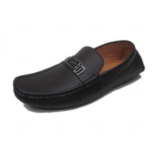 Ferragamo Bueno Calfskin Leather Shoes Black-SFM-T2411