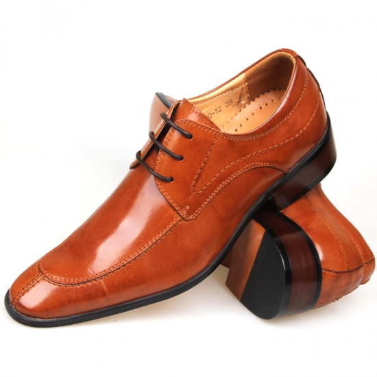 Ferragamo Aiden Patent Leather Lace-up Shoes Brown-SFM-T2348