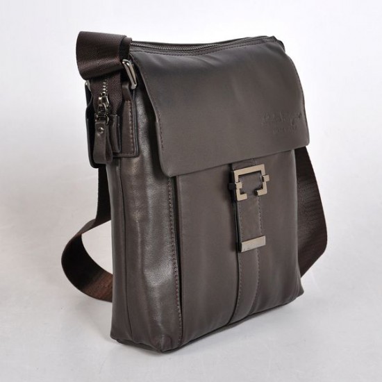 Ferragamo Leather Hickory Small Messenger Bag-SFM-T2963