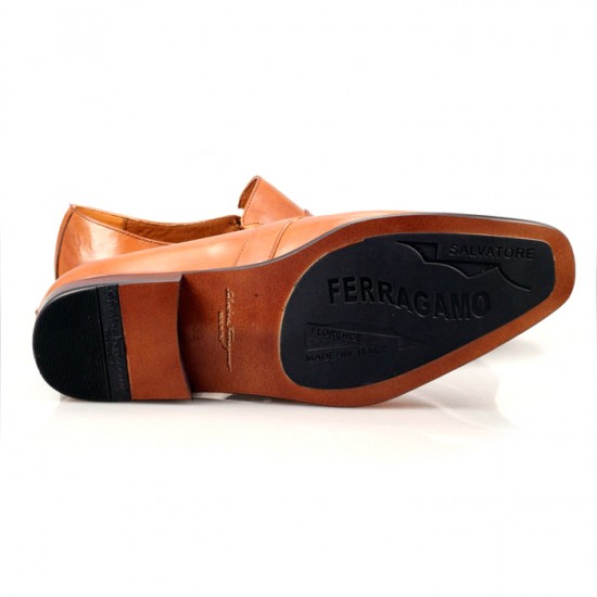 Ferragamo Natural Leather Gilles Monk Straps-SFM-T2370