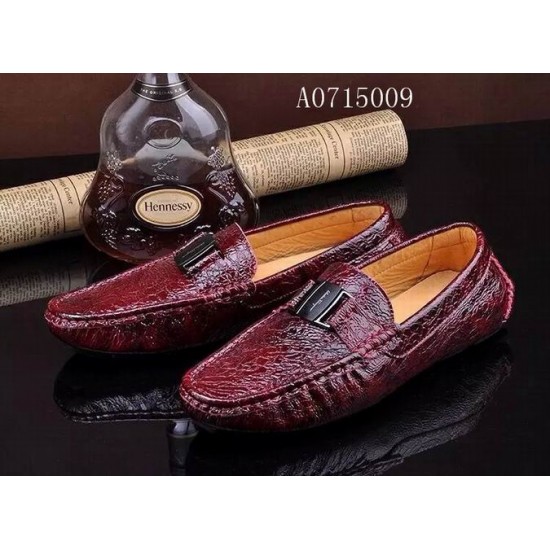 2021 New style Ferragamo casual leather shoes in wine color 140-SFM-T2441