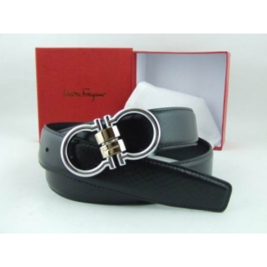 Discount Ferragamo Vogue Reversible Belt Black Leather In Outlet-SFM-T2816