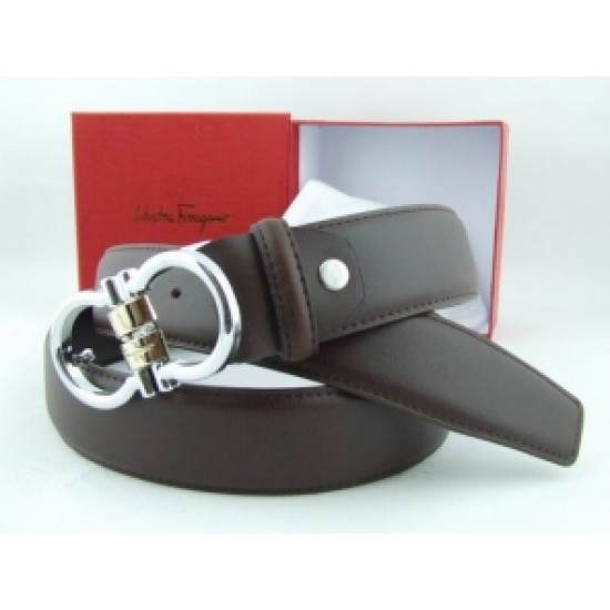 Ferragamo Vogue Reversible Belt Brown Wholesale Online-SFM-T2769
