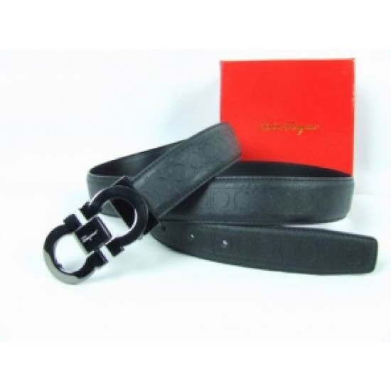 Discount Ferragamo Classic Reversible Logo Belt Patent Leather Black Online-SFM-T2830