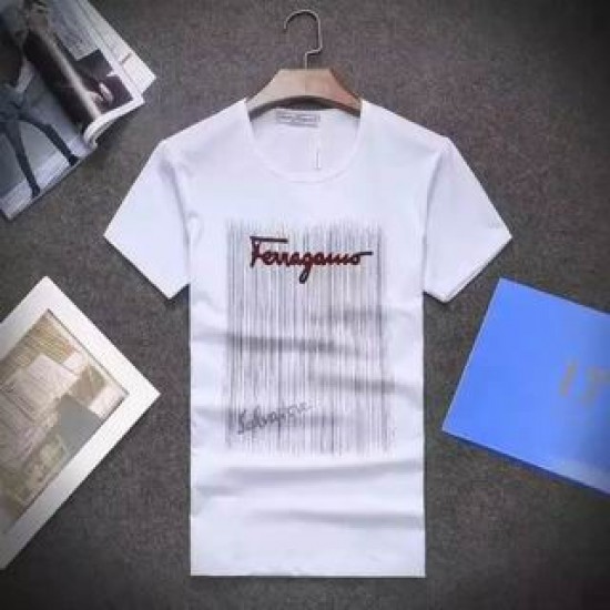 Ferragamo Short T-shirt in white 2021 new style-SFM-T1221