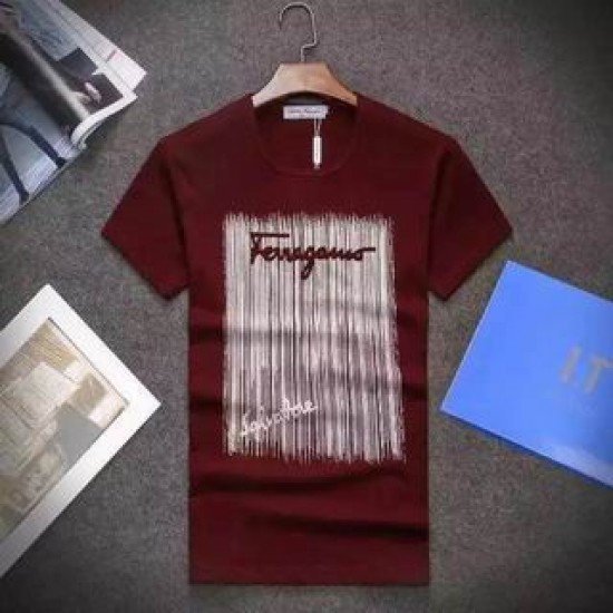 Ferragamo Short T-shirt in red Online-SFM-T1224