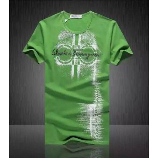 Ferragamo Short T-shirt in green 2021 new style-SFM-T1240