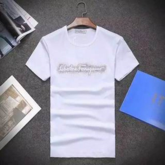 Ferragamo Short T-shirt in white Online-SFM-T1218