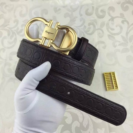 Ferragamo original edition adjustable calfskin leather gancini belt OE019-SFM-T1529