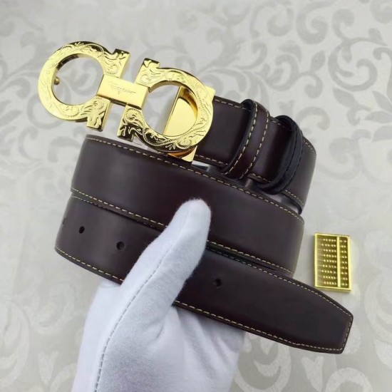 Ferragamo original edition adjustable calfskin leather gancini belt OE027-SFM-T1521
