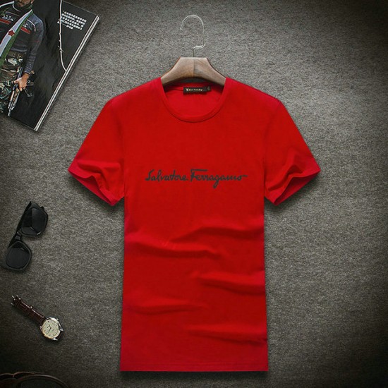 Ferragamo Short T-shirt in red Discount 2021 black letter-SFM-T1226