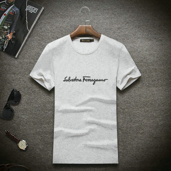 Ferragamo Short T-shirt in light gray 2021-SFM-T1230