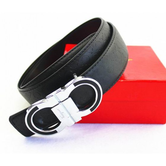 Ferragamo Adjustable Belt Black-SFM-T2674