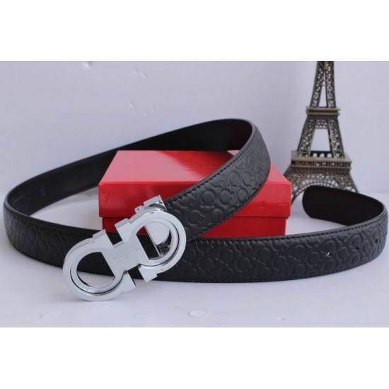 Ferragamo Adjustable Belt Black-SFM-T2687
