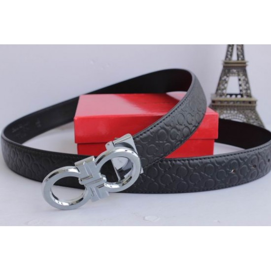 Ferragamo Adjustable Belt Black-SFM-T2689