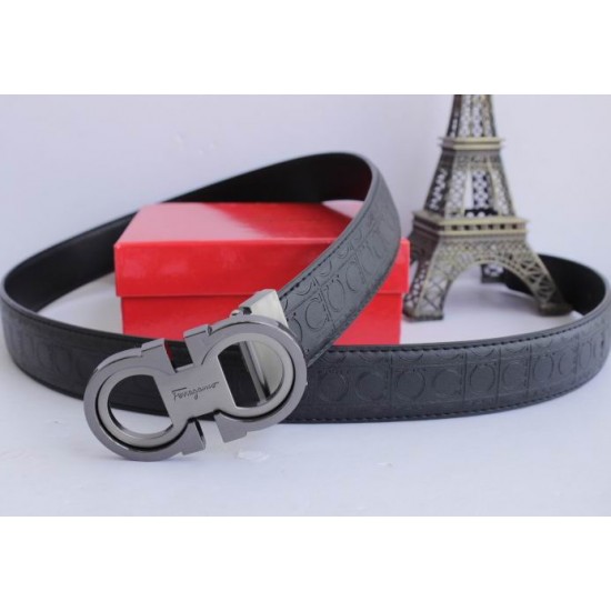 Ferragamo Adjustable Belt Black-SFM-T2704