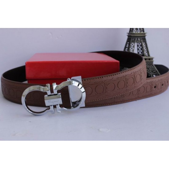 Ferragamo Adjustable Belt Brown-SFM-T2633