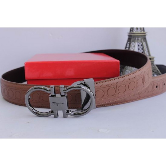 Ferragamo Adjustable Belt Brown-SFM-T2634