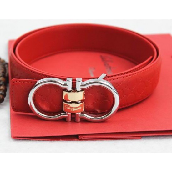 Ferragamo Adjustable Belt Red-SFM-T2595