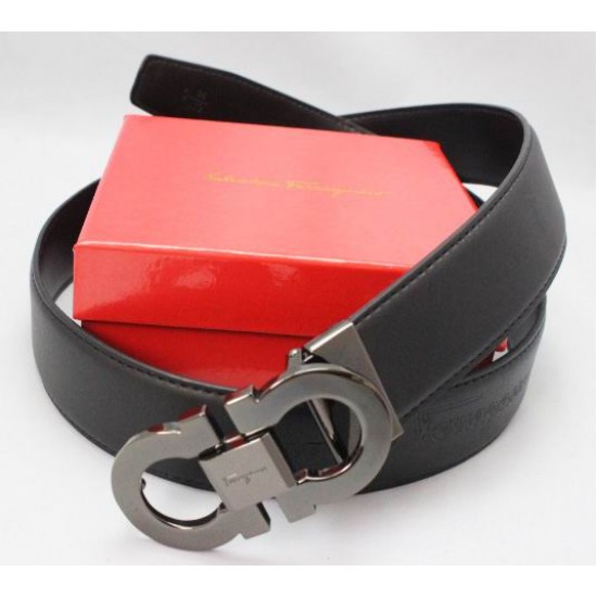 Ferragamo Adjustable Signature Belt Black-SFM-T2547