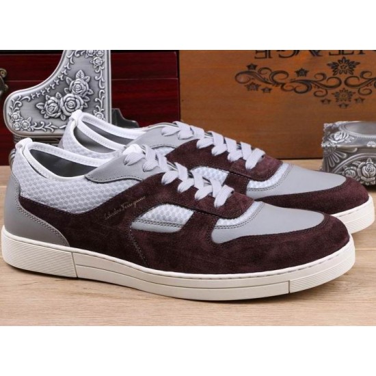 Ferragamo Low Top Sneaker Coffee Shoes-SFM-T1500