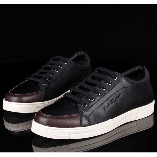 Ferragamo Low Top Sneakers Black-SFM-T1498