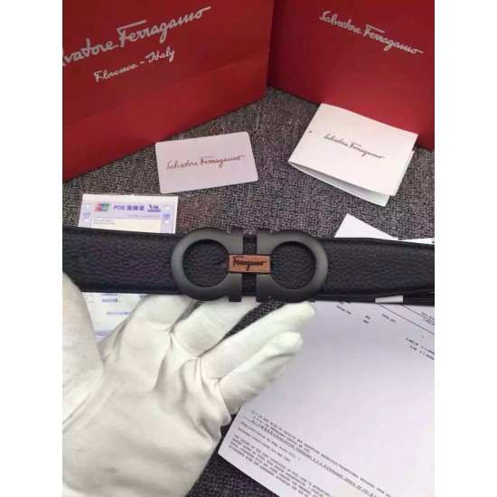 Ferragamo Gentle Monster leather belt with double gancini buckle GM009-SFM-T1742