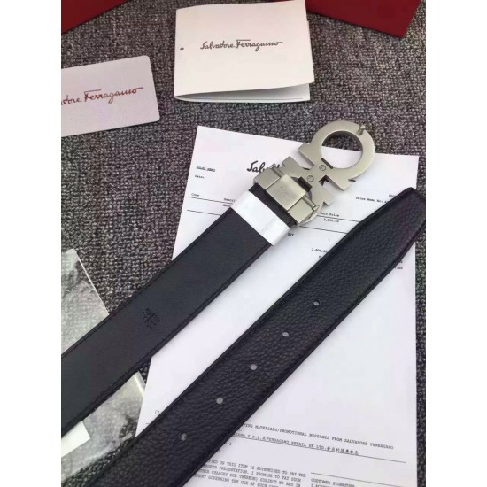 Ferragamo Gentle Monster leather belt with double gancini buckle GM011-SFM-T1740