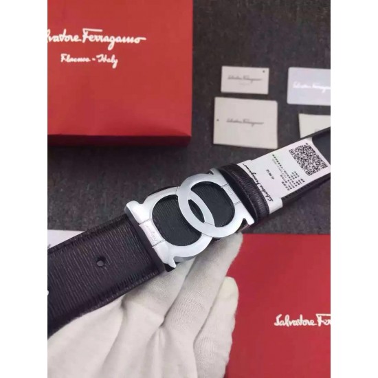 Ferragamo Gentle Monster leather belt with double gancini buckle GM015-SFM-T1736
