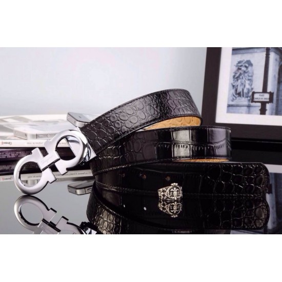 Ferragamo Gentle Monster leather belt with double gancini buckle GM031-SFM-T1720