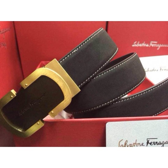 Ferragamo Gentle Monster leather belt with double gancini buckle GM040-SFM-T1711