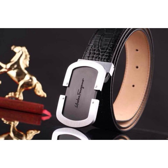 Ferragamo Gentle Monster leather belt with double gancini buckle GM059-SFM-T1692