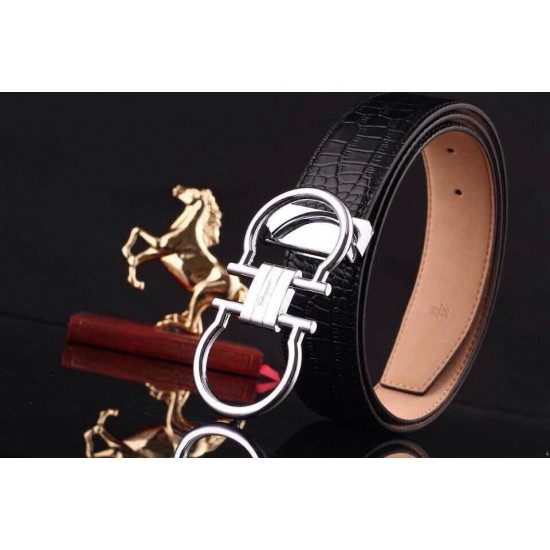 Ferragamo Gentle Monster leather belt with double gancini buckle GM061-SFM-T1690