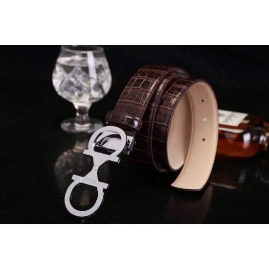 Ferragamo Gentle Monster leather belt with double gancini buckle GM065-SFM-T1686