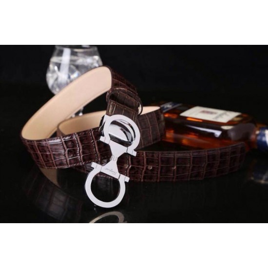 Ferragamo Gentle Monster leather belt with double gancini buckle GM065-SFM-T1686