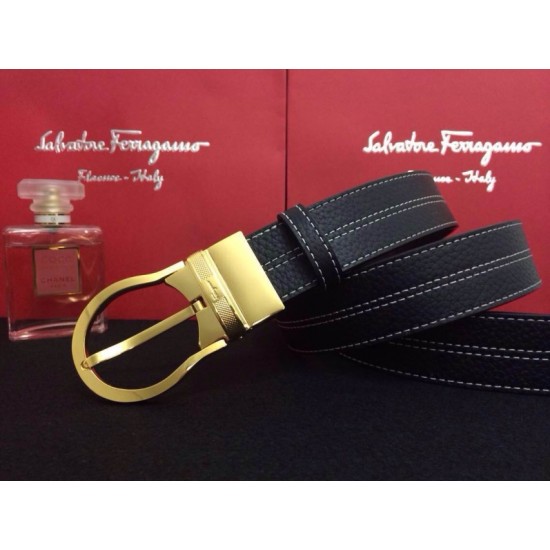 Ferragamo Gentle Monster leather belt with double gancini buckle GM072-SFM-T1679