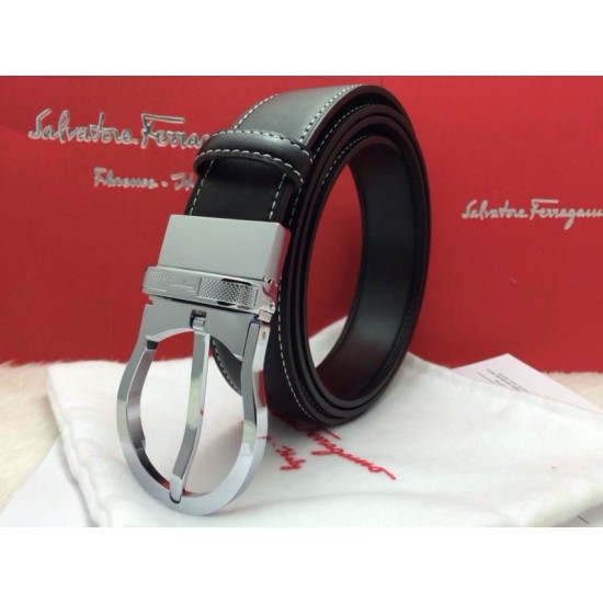 Ferragamo Gentle Monster leather belt with double gancini buckle GM076-SFM-T1675