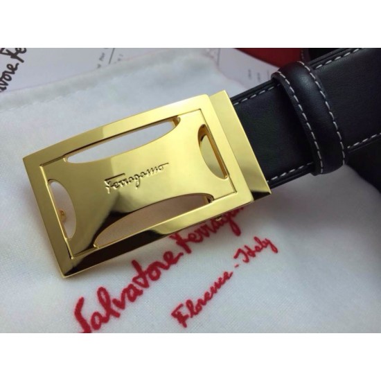 Ferragamo Gentle Monster leather belt with double gancini buckle GM077-SFM-T1674