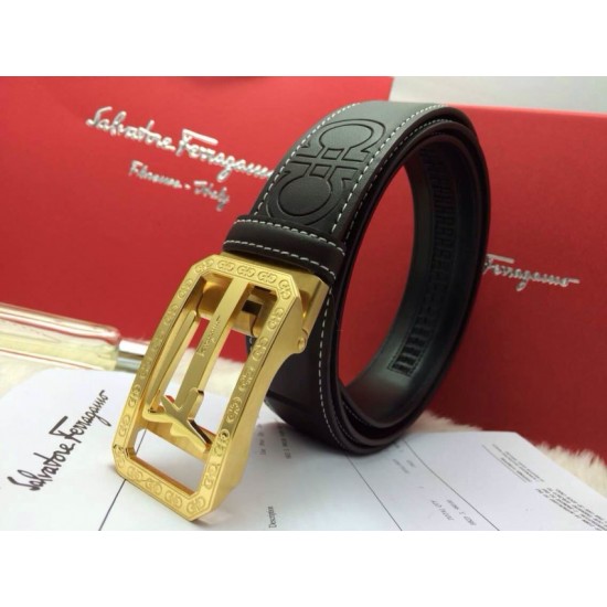 Ferragamo Gentle Monster leather belt with double gancini buckle GM097-SFM-T1654