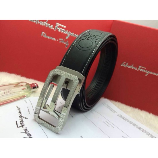 Ferragamo Gentle Monster leather belt with double gancini buckle GM098-SFM-T1653