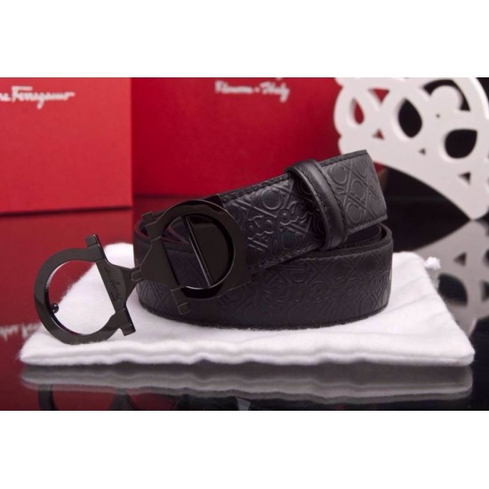 Ferragamo Gentle Monster leather belt with double gancini buckle GM103-SFM-T1648