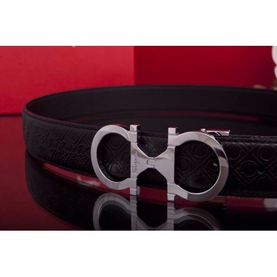 Ferragamo Gentle Monster leather belt with double gancini buckle GM104-SFM-T1647